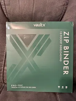 Vault X Premium 12 Pocket Exo-Tec Zip Binder Forest Green 480 Cards New - Image 1