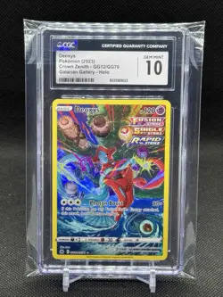 CGC 10 Deoxys GG12/GG70 Crown Zenith Secret Illustration Rare Pokemon Card - Image 1