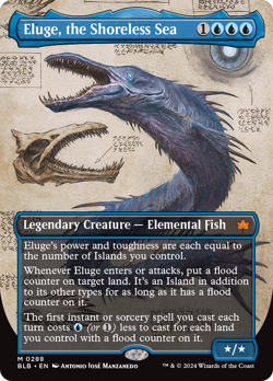 Eluge, the Shoreless Sea (Borderless) Bloomburrow HEAVILY PLD CARD ABUGames - Image 1