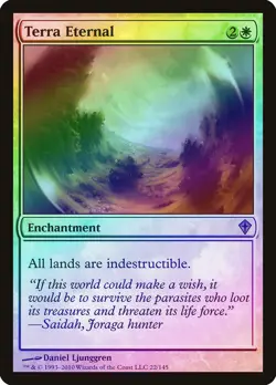 Terra Eternal FOIL Worldwake HEAVILY PLD White Rare MAGIC MTG CARD ABUGames - Image 1