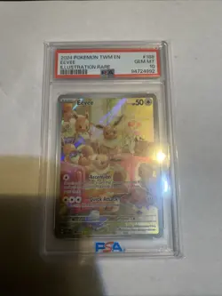Eevee 188/167 Sv06: Twilight Masquerade Holo PSA 10 Pokemon Card - Image 1