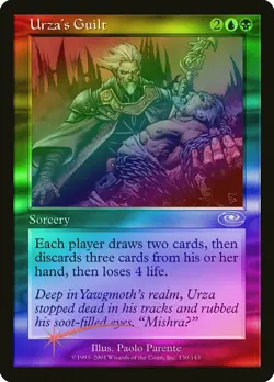 Urza's Guilt FOIL Planeshift HEAVILY PLD Blue Black Rare MAGIC MTG CARD ABUGames - Image 1