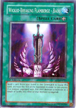 Yugioh! Wicked-Breaking Flamberge - Baou - SD5-EN027 - Common - 1st Edition Near - Image 1