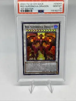 Red SuperNova Dragon -Super Rare-1st Edition-SDCK-ENO44 Low POP YU-GI-OH! PSA 10 - Image 1