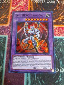 Yu-Gi-Oh! Evil HERO Dark Gaia LCGX-EN069 Super Rare Unlimited Near Mint - Image 1