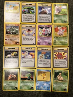 Pokemon Non-Holo Card Lot WOTC Vintage 16 cards HP To LP - Image 1