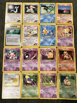 Pokemon Non-Holo Card Lot WOTC Vintage 16 cards HP To LP - Image 1