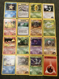 Pokemon Non-Holo Card Lot WOTC Vintage 16 cards HP To LP - Image 1