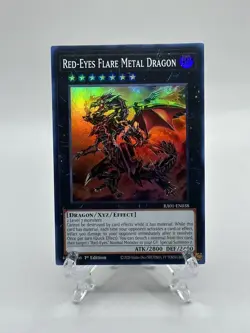 🔥Yugioh TCG-Red-Eyes Flare Metal Dragon-RA01-EN038-1st Edition-Super-M/NM!🔥 - Image 1