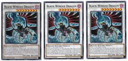 Yu-Gi-Oh 3x Black-Winged Dragon Mixed Sets Common - Image 1