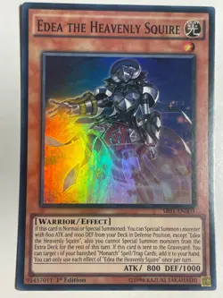 Yugioh - Edea The Heavenly Squire - Super Rare - SR01-EN003 - 1st Ed Mint - Image 1