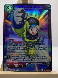 Bulma, Secret Supporter BT12-003 UC Foil Dragon Ball Super CCG Anime Card - Image 1