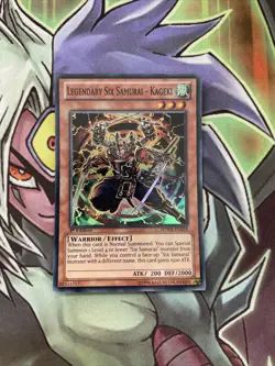SDWA-EN018 Legendary Six Samurai -Kageki Super Rare 1st Edition NM Yugioh Card - Image 1