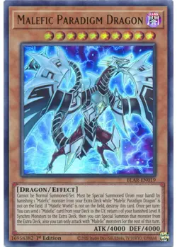 Yugioh - Malefic Paradigm Dragon (Ultra Rare) (1st Edition) - BLAR-EN019 P - Image 1