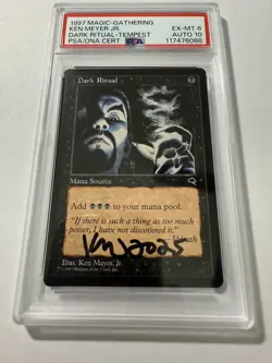 Dark Ritual Tempest MTG (PSA 6 Card) (PSA 10 Auto) - Image 2