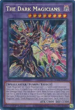 1x The Dark Magicians (Secret Rare) - 1 NM Eng YuGiOh - Quarter Century Stampede - Image 1