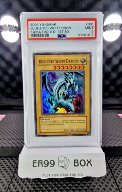 Yu-Gi-Oh 2004 Kaiba Evolution SKE 001 Blue Eyes White Dragon 1st Edition PSA 9 - Image 1