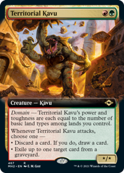 1x Territorial Kavu - Extended Art NM-Mint, English Modern Horizons 2 MTG Magic - Image 1