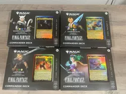 *Sealed Final Fantasy Commander Deck Display (Set of 4)* Magic MTG TCG - Image 1