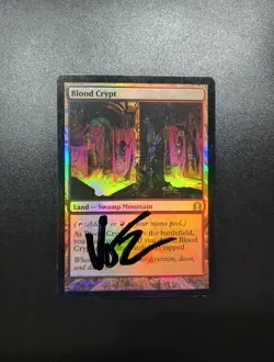 MTG Blood Crypt Return to Ravnica Foil Artist Signed Shockland EDH Magic - Image 1