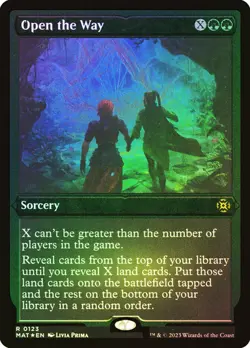 FOIL ETCHED Open the Way ~ March of the Machine: Aftermath [ NM ] [ Magic MTG ] - Image 1