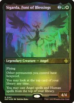 FOIL ETCHED Sigarda, Font of Blessings ~ March of the Machine: Aftermath [ NM ] - Image 1