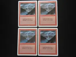 4x Lightning Bolt NM/LP [Revised Edition] Mtg Magic Free Tracking! - Image 1