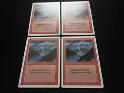4x Lightning Bolt NM/LP [Revised Edition] Mtg Magic Free Tracking! - Image 2