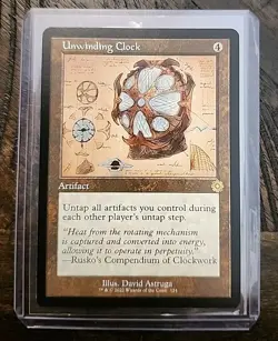 MTG - Schematic UNWINDING CLOCK-The Brothers War Retro Artifacts-Rare Unplayed - Image 1