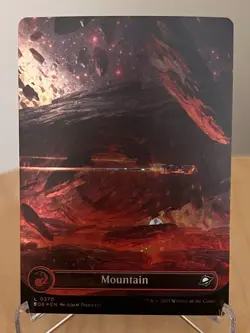 Mountain (Borderless) (Galaxy Foil) - Edge of Eternities Basic Lands #370 - Image 1