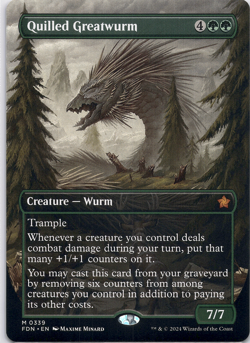 Quilled Greatwurm (Borderless) [Foundations] (FDN) [MTG] Magic 339 - Image 1