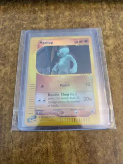 2002 Pokemon e-Card Expedition Reverse Foil #117 Machop Base Set - Image 1