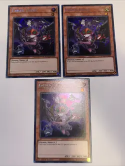 3x Fabled Lurrie 1st Edition Secret Rare BLMM-EN104 Yu-Gi-Oh Playset - Image 1