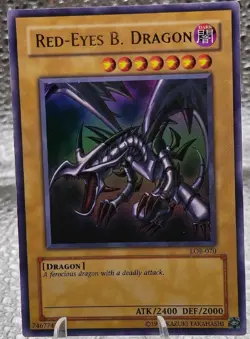 Red-Eyes Black Dragon LOB-070 Ultra Rare Card Near Mint Condition - Image 1