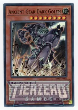 Yugioh LEDE-EN006 Ancient Gear Dark Golem Super Rare 1st Edition NM/LP - Image 1