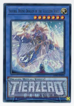 Yugioh LEDE-EN034 Saffira, Divine Dragon of the Voiceless Voice Ultra Rare 1st - Image 1