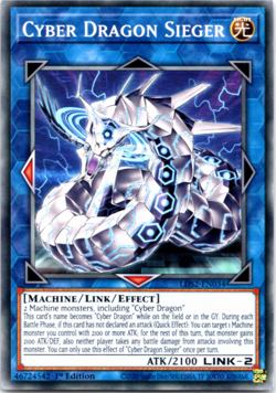 Cyber Dragon Sieger - LDS2-EN034 - Common - 1st Edition - Yugioh - Image 1