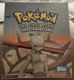 Topps 1999 Pokemon The First Movie Booster Box Pack of 36 Blue Logo - Sealed NEW 41116407529 - Image 1