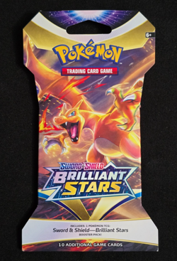 Pokemon TCG: Sword & Shield-Brilliant Stars Sleeved Booster Pack (10 Cards) 820650809972 - Image 1