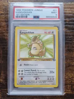 1999 Pokemon Jungle 21/64 Kangaskhan 1st Edition PSA 9 Graded Pokemon Card - Image 1