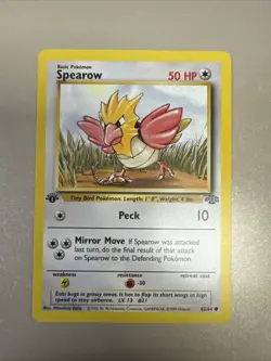 Pokemon Card - Jungle 62/64 - SPEAROW (common) **1st Edition** - NM - Image 1