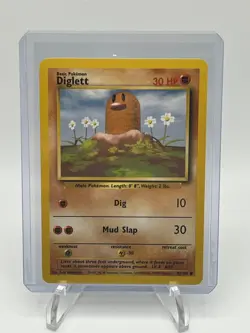 Diglett Base Set 1999 Unlimited Print NM, 47/102 Pokemon Card - Image 1