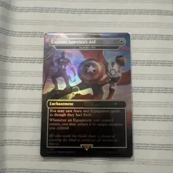 Captain America's Aid MTG Marvel Secret Lair NM Foil Unplayed SLD Sigarda's - Image 1