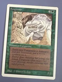 Magic the Gathering MTG Unlimited Fungusaur NM (Beta Bob) - Image 1