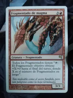 MTG MAGMA SLIVER (Fragmantado de Magma) MP VERY RARE SPANISH Salvat-Hachette - Image 2