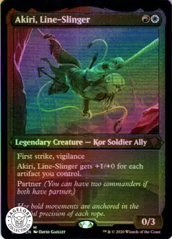 MTG Akiri, Line-Slinger (Foil Etched) (515) | NM Foil | Commander Legends (CMR) - Image 1