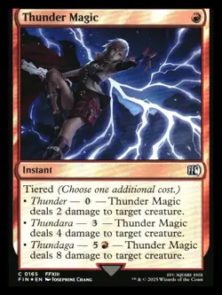 Thunder Magic FOIL Final Fantasy MTG NM+ - Image 1