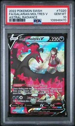 GALARIAN MOLTRES V 2022 POKEMON SWSH ASTRAL RADIANCE #TG20 PSA 10 GEM MINT - Image 1