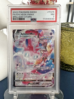 2022 POKEMON SWORD & SHIELD BRILLIANT STARS #TG15 FULL ART/SYLVEON VMAX PSA 7 - Image 1