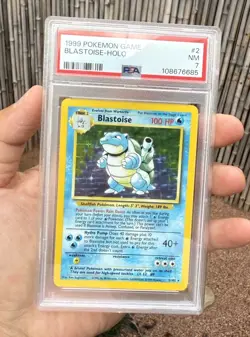 Blastoise 2/102 Base Set Holo Vintage Pokemon Card - PSA 7 NM * - Image 5